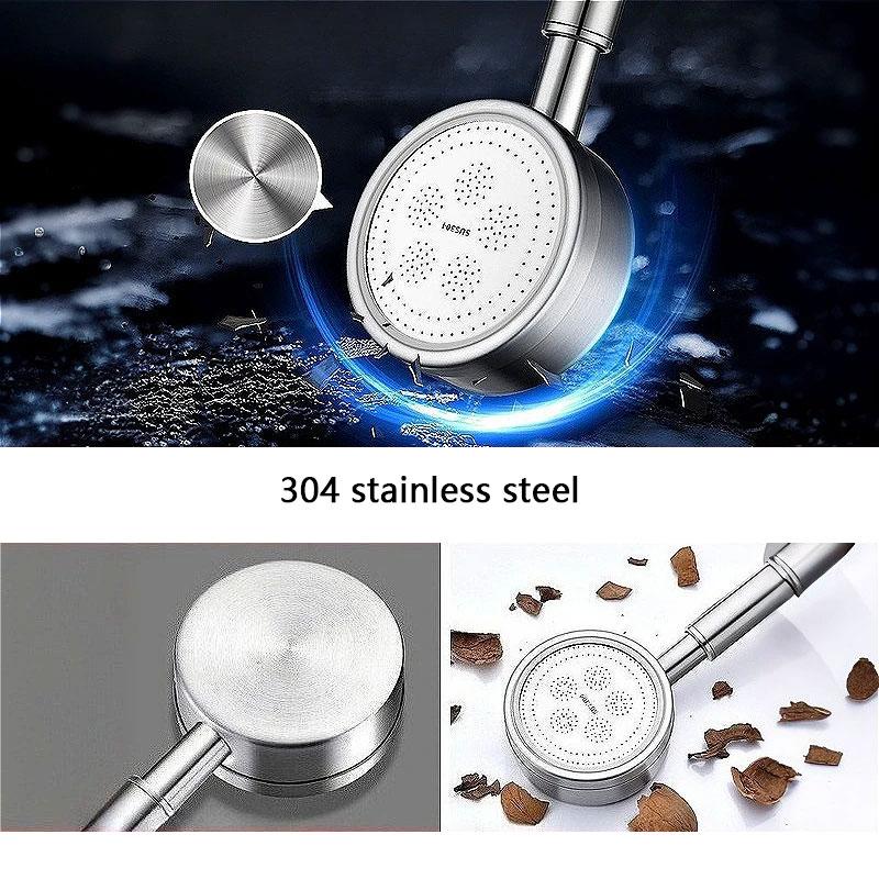 304 Stainless Steel Pressurized Shower Head Small Waist Shower Head Household Bathroom Rain Shower Super Pressurized Showerhead