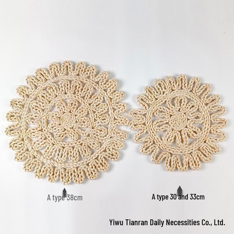 Gewebter Hitzebeständiger Topfuntersetzer und Platzset aus Maisblättern