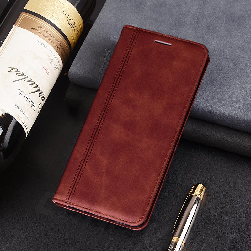 

Чехол для Xiaomi Redmi 9AT 9C 9 C NFC, роскошные кожаные чехлы-книжки с магнитной застежкой-книгой для Xiaomi Redmi 9 9A 9C, мягкий силиконовый чехол-бумажник, Fundas Redmi 9C коричневый