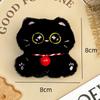 Lovely Black Cat Plush Toys Keychain Kawaii Stuffed Animal Keychain Pendant Creative Backpack Decoration Accessories Gifts