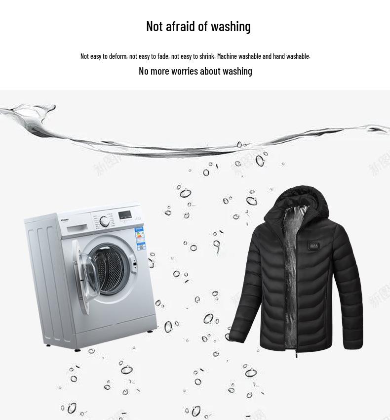 Herren Winter Smart USB Beheizte Baumwolljacke - Verstellbar, Konstante Wärme