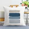 Blue Simple Print Decorative Pillowcase Bedroom Living Room Square Cushion Pillowcase