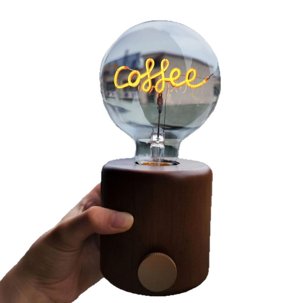 Rechargeable Letter Bulb Night Light for Coffee Shop & Home Décor