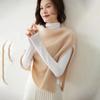 Pullover Women Cape Thicken High Neck Scarf Elegant Knitted Shawl  Girl