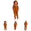 Weihnachts Lebkuchenmann Cosplay Kostüm Kinder Erwachsene Kapuzen-Jumpsuits