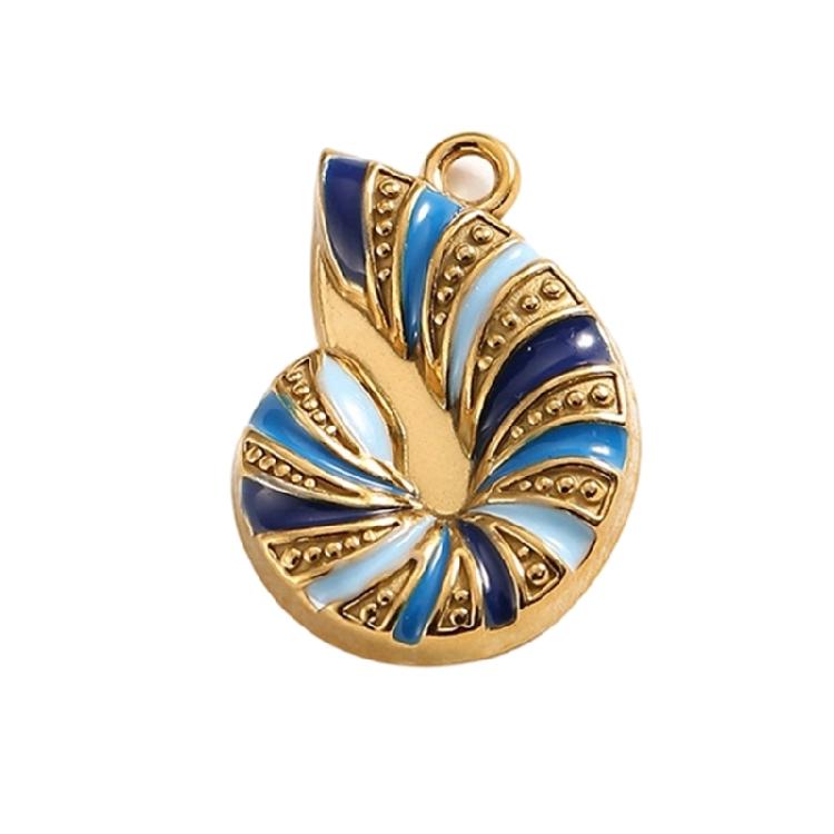 Stainless Steel Craft Charm Artistic Jewelry Component Conch Shape Necklace Making Accessories Suitable for Regular Use