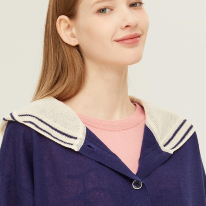 Benetton Benetton Mushroom Embroidery Hooded Knit Cardigan Bakca5531