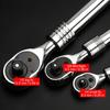 12pcs Socket Ratchet Handle Wrench Set 1/4 3/8 1/2 Spanner Kit With Extension Rod and 10 Common Sockets Car Repair Hand Tools