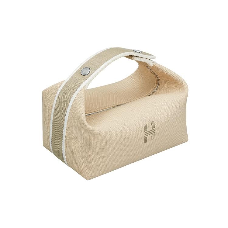 New HERMES Bride a Brac Cotton Storage Bags Toiletry Bags Large Size Women's Ecru H103223M-01