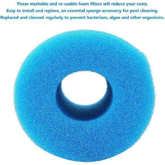 Swimming Pool Filter Sponge, Reusable Cartridge Pool Filter Replacement Washable Pool Foam Filter Pool Cleaning Accessories Fit for Filter Type A