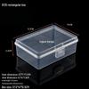 Rectangular Transparent PP Plastic Storage Box for Stationery, Cards, Hardware, Jewelry, and Fishing Gear