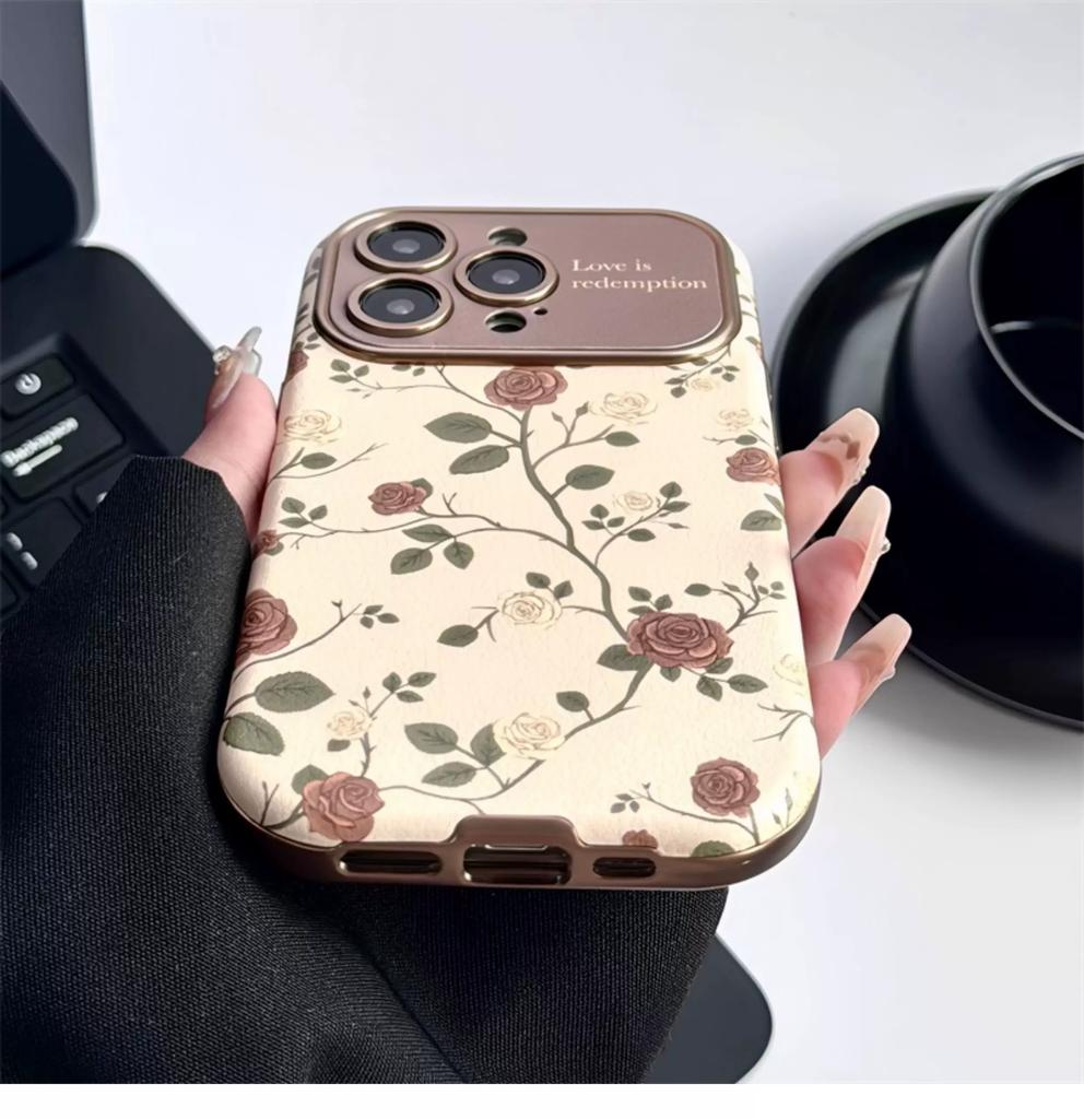 Flower Pattern Phone Case For iPhone 11/12/13/14/15/16/17ProMax Case