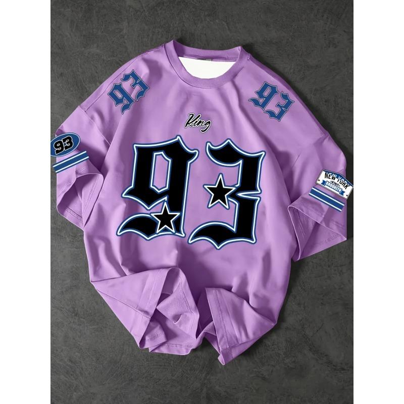 

Мужская повседневная футболка с круглым воротником из полиэстера с 3D-цифровым принтом 93 узора, короткий рукав, идеальный подарок для семьи и друзей L