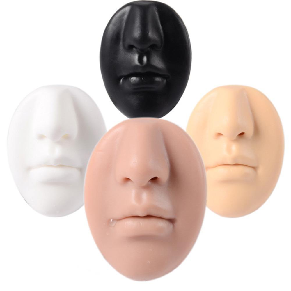 Soft Silicone Nose Model Lightweight Lip Stud Display Stand Human Face Model Rack Girls Women