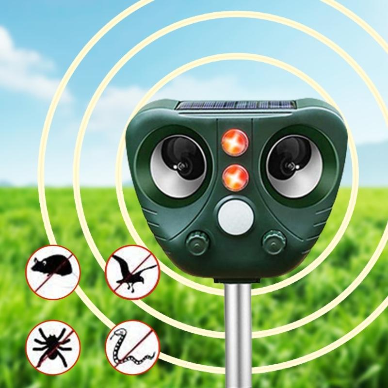 Outdoor Solar Powered Cats Deterrents Waterproof Design for Effective Animal Control Garden Protector