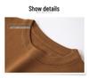 Men’s Solid Color Round Neck Pullover Sweater - Simple, Versatile Long Sleeve T-Shirt Style