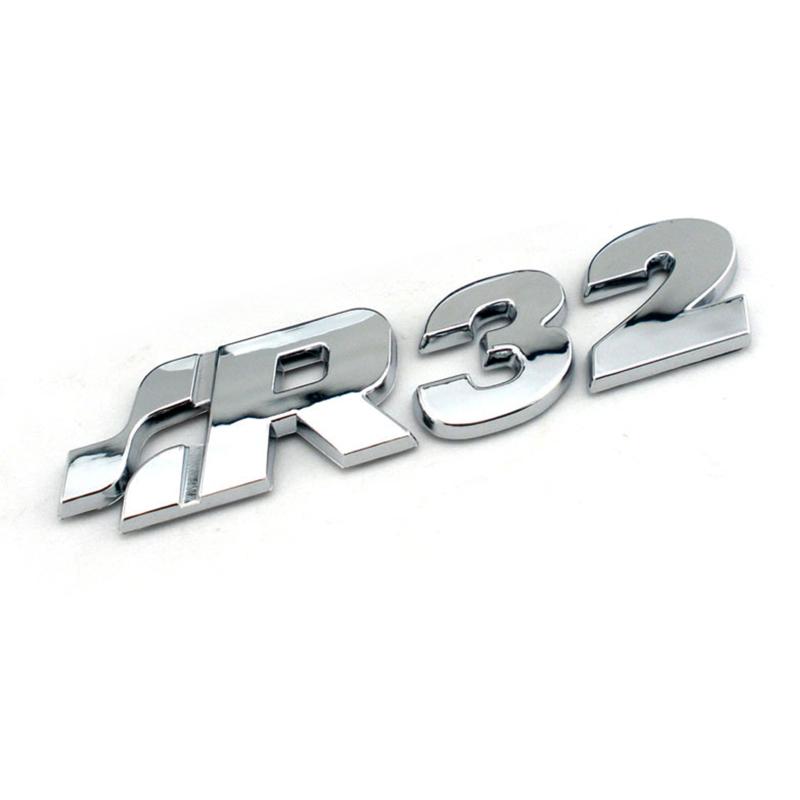 

Golf R32 Chrome Front Grille Badge Emblem GOLF TDI R 3.2L V6 Rear Boot Tailgate Badge logo for Golf 4 / 5 (1997-2008)