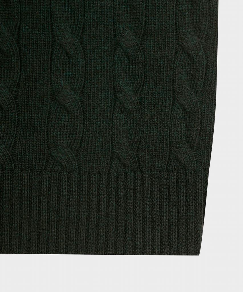 BROOKS BROTHERS Wool Cable Sweater (Dark Green) (Bbwrmbf401)