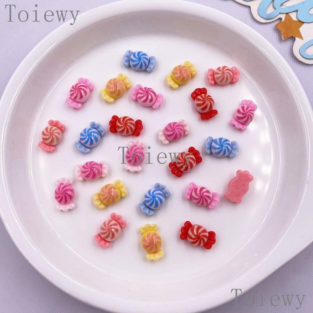 30pcs Mixed Resin Colorful Mini True Colored Candy Nail Art Flat Back Stone Applique DIY Christmas Charms Scrapbook Decor Crafts