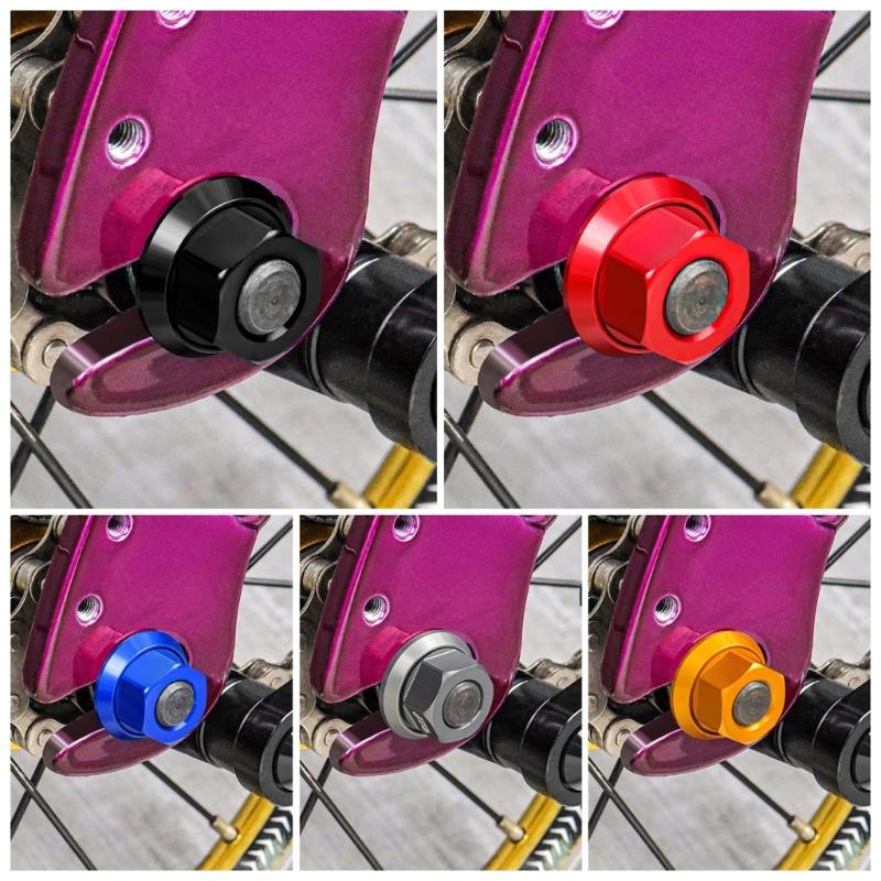 1 Piece Aluminum Alloy Bike 3/8 M10 Hubs Nut Bolts Screws For Fixed Gear Mountain Bicycles Front & Rear Bike Wheel Axle