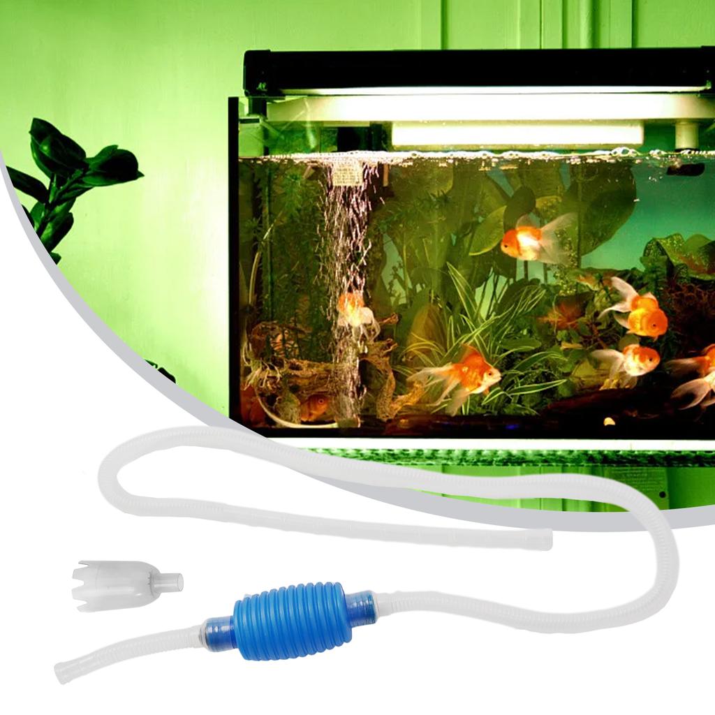 High Quality Aquarium Siphon Pump Siphon Pump Aquarium Siphon Fish Tank Cleaner Manual Plastic Vacuum Pump White