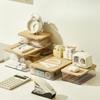 Desktop Bamboo-covered Storage Box Cabinet Decoration Organizing Box Storage Box Household Storage Basket