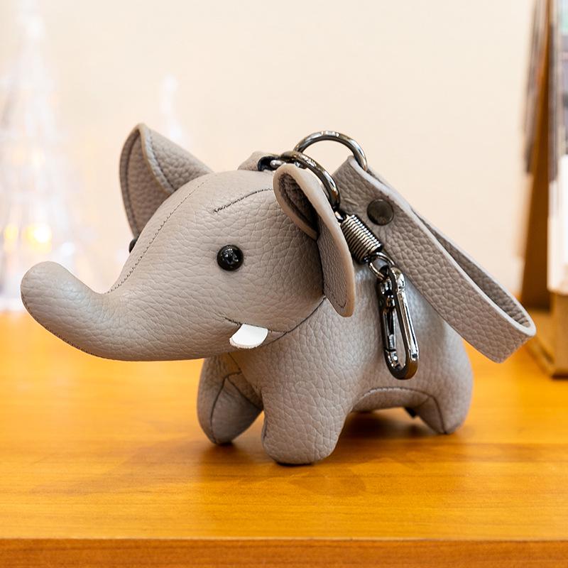 Kreatives Leder Elefant und Hase Auto-Schmuckstück und Schlüsselanhänger