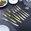 10/20PCS Stainless Steel Reusable Dessert Forks Set - Mini Cake & Fruit Forks Kitchen Restaurant Hotel Party Supplies