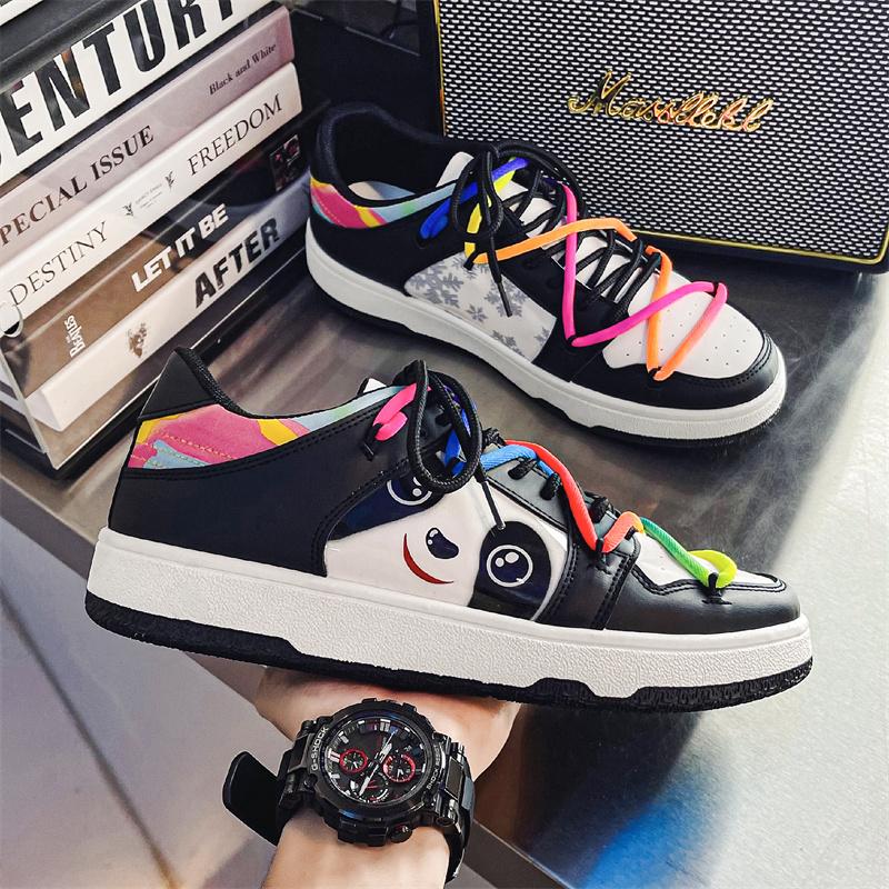 

Новые кроссовки для пар с изображением панды, спортивные повседневные кроссовки для мужчин 44 чёрный