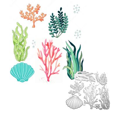 Submarine Water Grass Coral Design Style Metal Cutting Dies DIY Scrapbooking Embossing Stencil Paper Craft Album Template