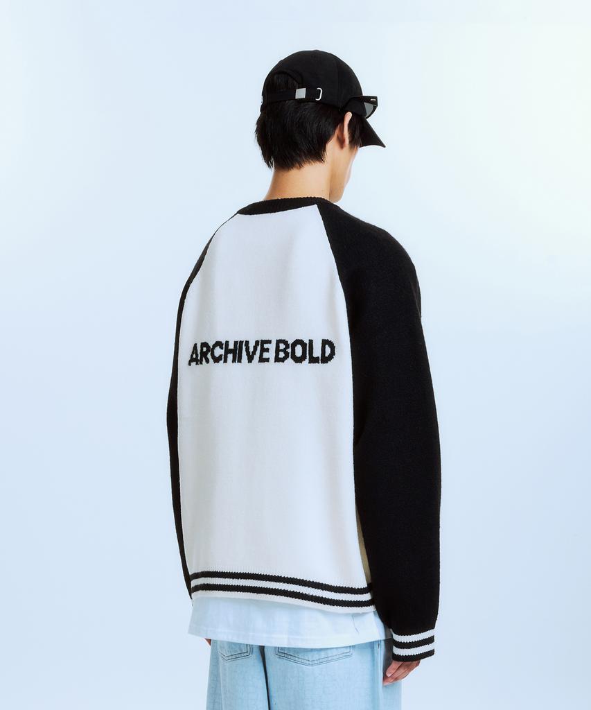 Akaibeuboldeu 939 Raglan Knit Zip-Up (Black)