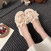 Stepping On Shit Slippers Female Summer Wear 2025 New Fairy Wind Thick-bottomed Flowers with Skirt One-word Beach Sandals