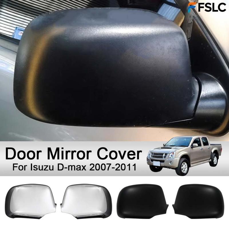 Car Rearview Accessories Door Mirror Cover For Isuzu D-max 2007-2011 Matte Black Chrome Silver Car Decoration Upgrade