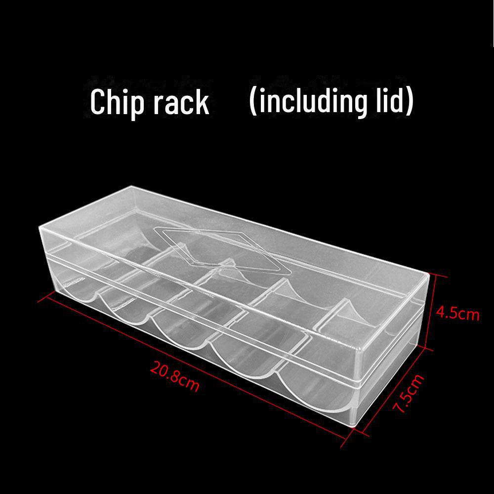 

Акриловый ящик для хранения шахмат и карт маджонга с крышкой, держатель для 100 фишек