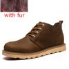 Mode Kuhleder Herren Stiefeletten zum Schnüren Handgefertigt Plüsch Warm Winterstiefel Maßgefertigte Freizeitschuhe Gummi Winterschuhe Herren Baumwollschuhe