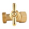 Rubinetto da Esterno Robusto Adattatore in Ottone Filettato 1/2" X 3/4" con Maniglia per Irrigazione da Giardino Idraulica
