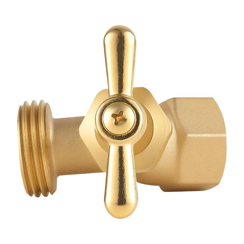 Rubinetto da Esterno Robusto Adattatore in Ottone Filettato 1/2" X 3/4" con Maniglia per Irrigazione da Giardino Idraulica