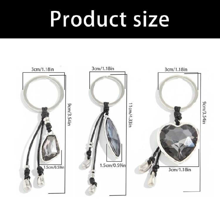 Portable Acrylic Gemstones Keychain With Versatile For Casual Or Formal Outfits