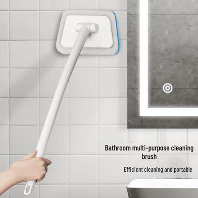 Multifunctional Long Handle Bath & Tile Brush with Replaceable Head