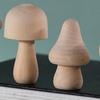 10x Funghi Naturali in Legno Semplici Non Verniciati per Progetti Creativi per Bambini in Età Prescolare