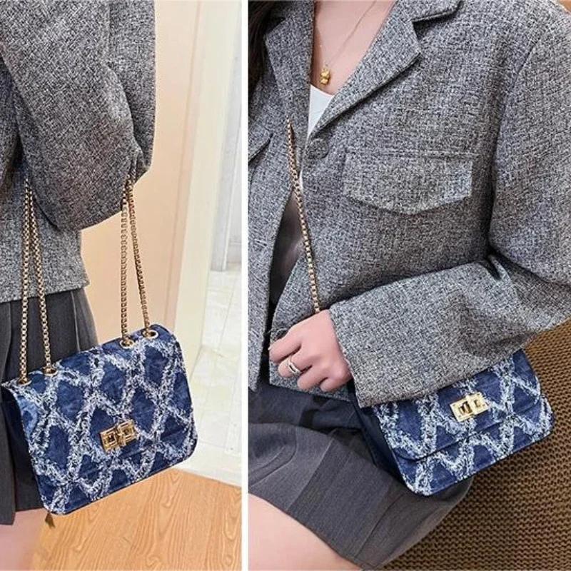 Denim Bag Women Casual Fashion Original Brands Bags Retro Design Femme Crossbody Bag
