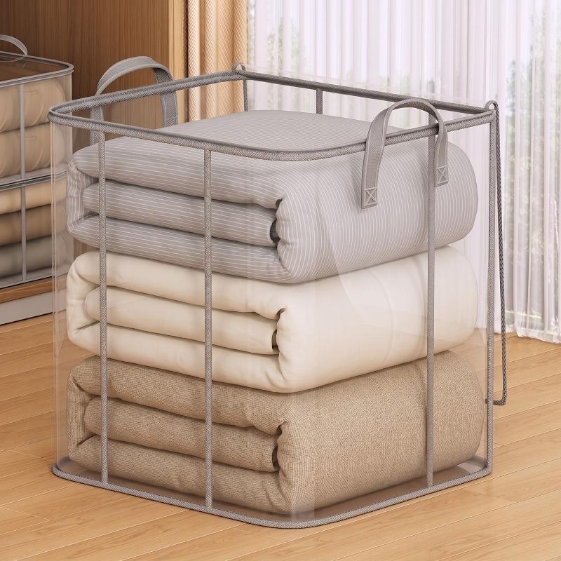Large-capacity PVC Storage Bags, Suitable for Clothes and Quilts - Transparent Organizing Bags, Essential for Dormitories, Moving