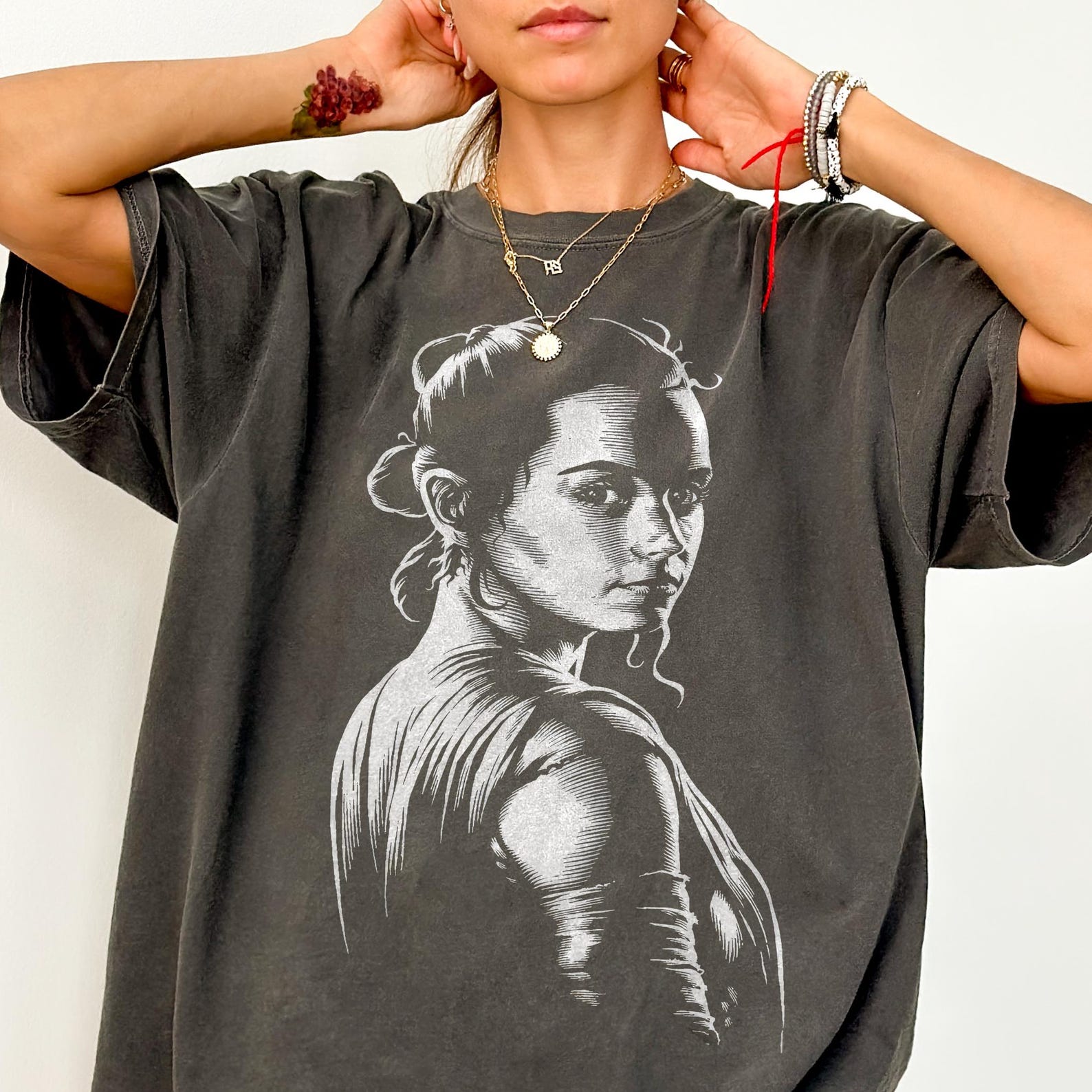Vintage Rey Star Wars Shirt - Star Wars Tshirt,The Force Awakens Tshirt,Rey Skywalker Tshirt S