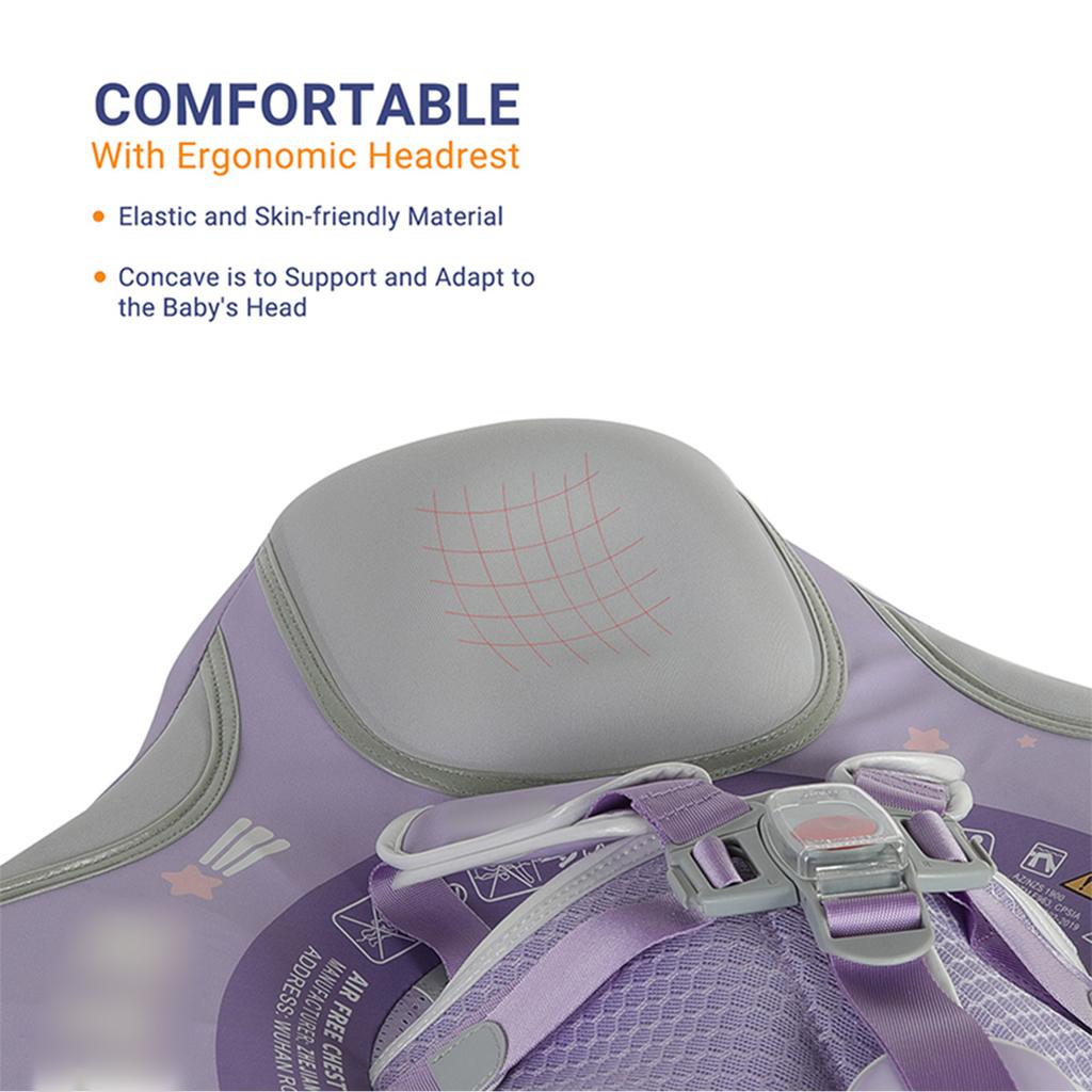 Baby Swim Non-inflatable Baby Swimming Watertight Kids Swim Trainer for 3-24 Months Baby Boys Girls Infant Pool with Sun Canopy