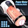 Automatic TPE Channel Vibration Vagina Hands Free Male Blowjob Sucking Masturbators Cup Penis Pump Adult Sex Toys for Men 18