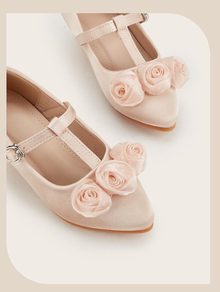 Escarpins à Lacets Pointus pour Filles Hiver 2025 - Chaussures Élégantes en Cuir pour Petites Filles