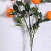 Artificial Orange Branch 83cm Total Length 6 Oranges Faux Fruit Stem for Home Decor Light Color