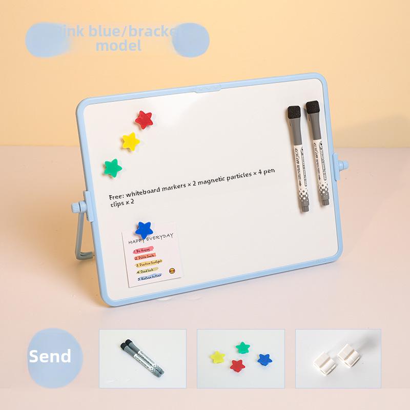 Funik Dubbelsidig Magnetisk Raderbar Whiteboard för Barn - Skriv- och Ritbord för Skrivbord med Ställ