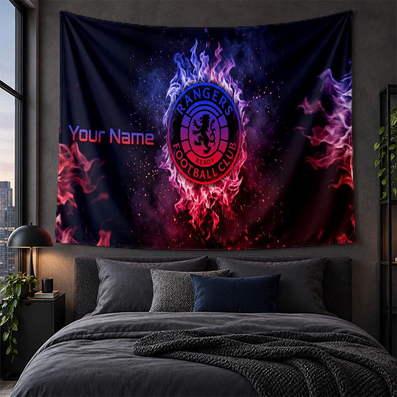 Personalisierte Wandbehänge Rangers FC Muster Kunst Hintergrundtuch