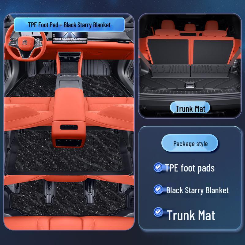 BYD Tang L 2025 Floor Mats TPE Interior Accessories